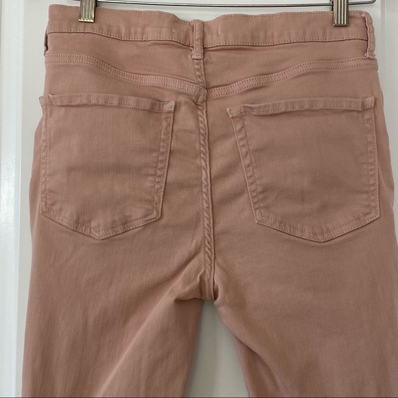 Free People Busted Knee Dusty Rose/Blush Pink Hi-Rise Skinny Jeans Size 30 - Picture 11 of 12